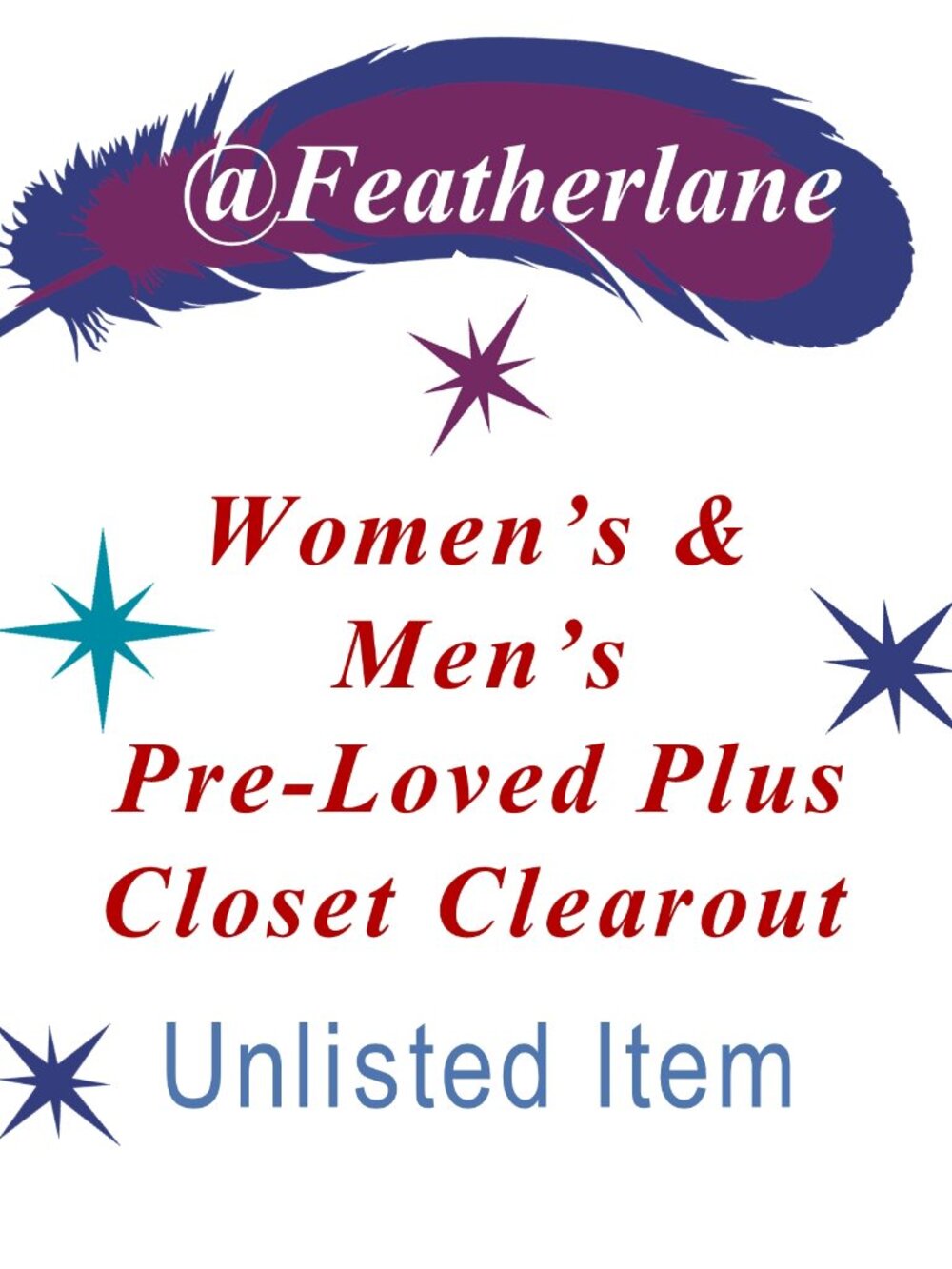 Unlisted Item: Pre-Loved Plus Closet Clearout